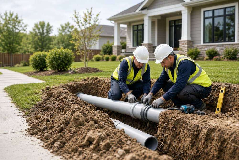 sewer line repair in Cherry hill